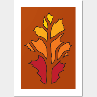 Broken Autumn Leaf Posters and Art